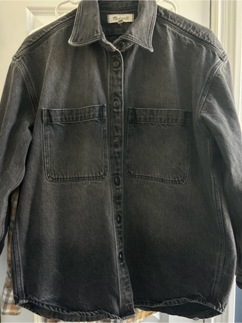Madewell Black Washed Denim Jacket